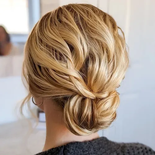 Low Textured Bun With Waves