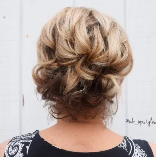 Textured Curly Updo With Lift
