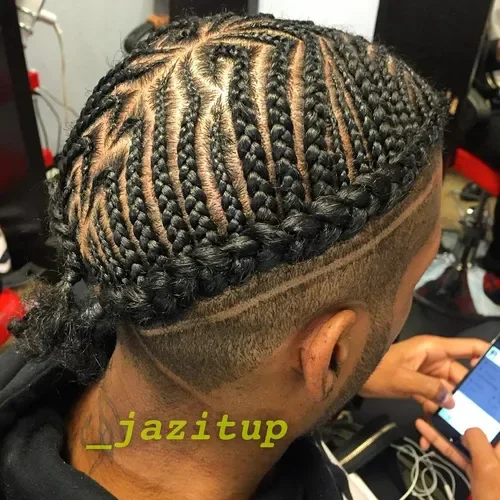 Arch Cornrows With Center Rise