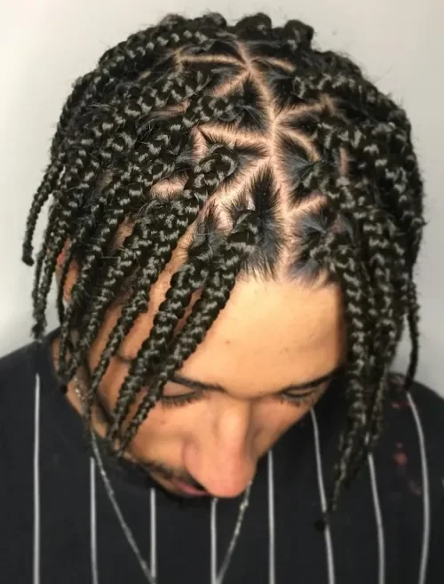 Long Fringe Stitch Corners Braids
