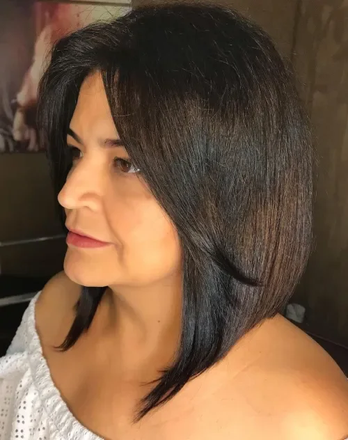 Glossy Dark Sleek Bob