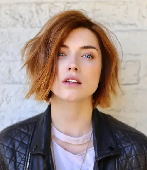 Layered Ginger Tousle Bob