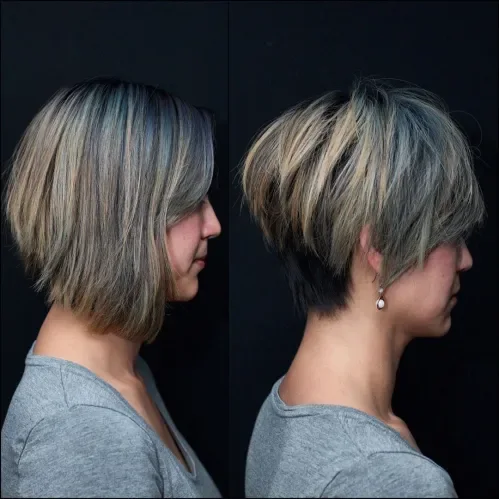 Two-Tone Teal-Shadow Pixie
