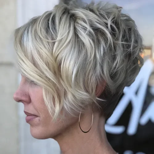 Choppy Ice Blonde Pixie