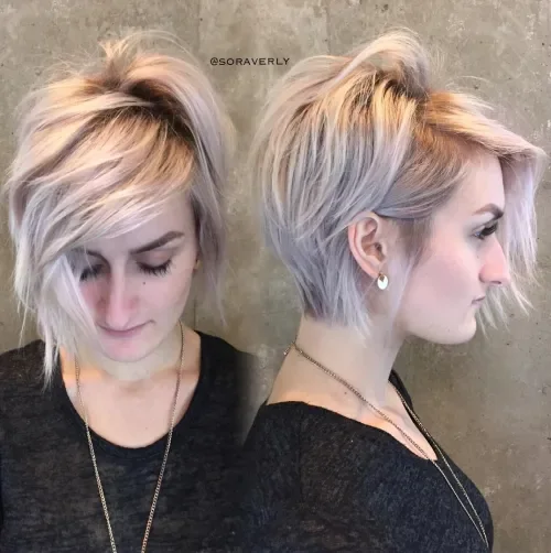 Blonde Double-Up Top Knot Pixie