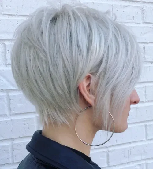 Icy Blonde Cloud Pixie Up