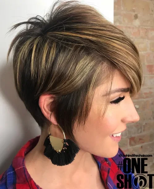Tapered Side-Swept Pixie Cut