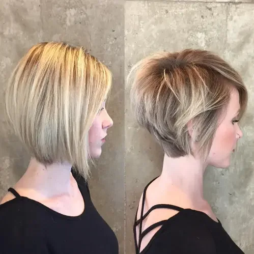 Two-Tone Layered Pixie Fringe