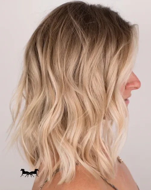 Choppy Wavy Cut With Shadow Roots