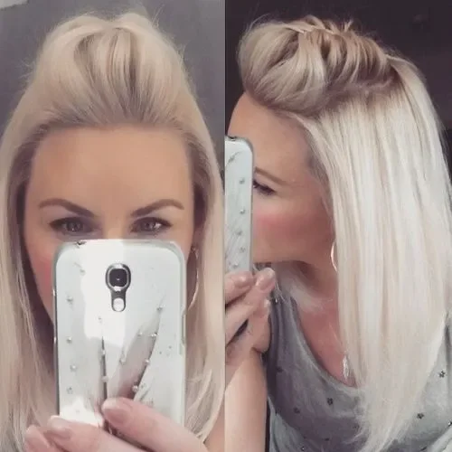 Twisted Pompadour Rope Braids