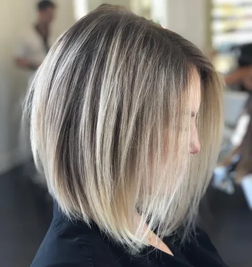 A-Line Tousled Shoulder Lob