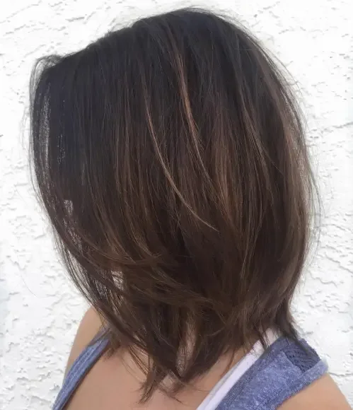 Subtly Layered Blonde Lob