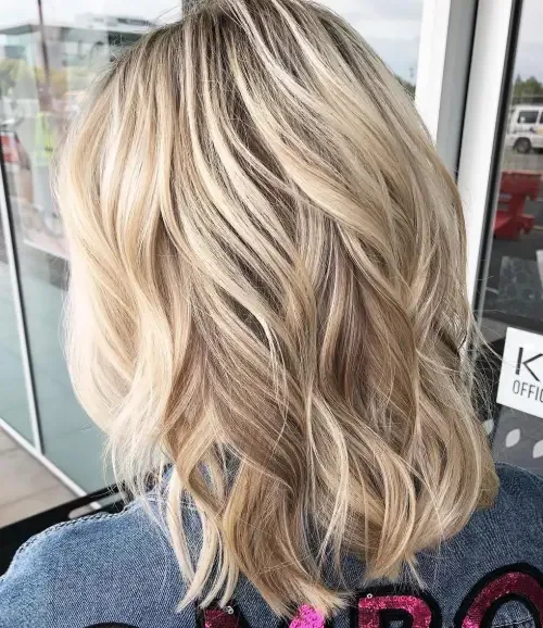 Loose Wave Lob With Layers