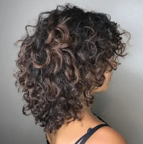 Shoulder-Length Curly Tousled Layers
