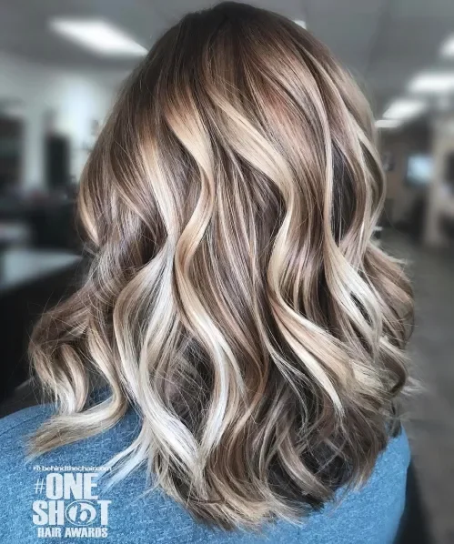 Icy Ribbon Blonde Curls