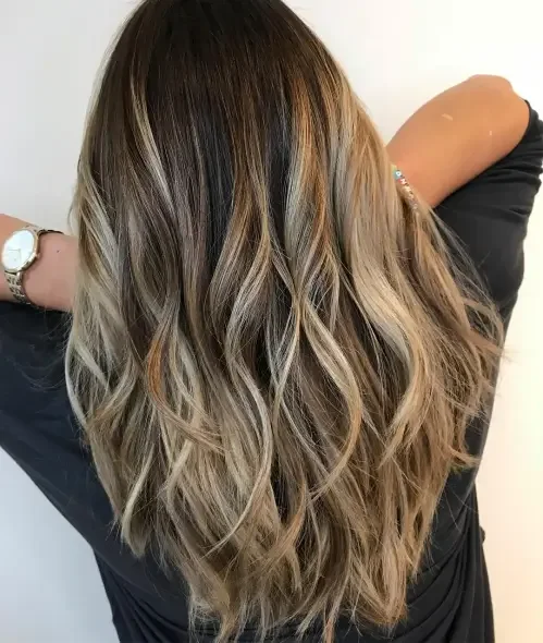 Long Copper Bronde Wave Drop