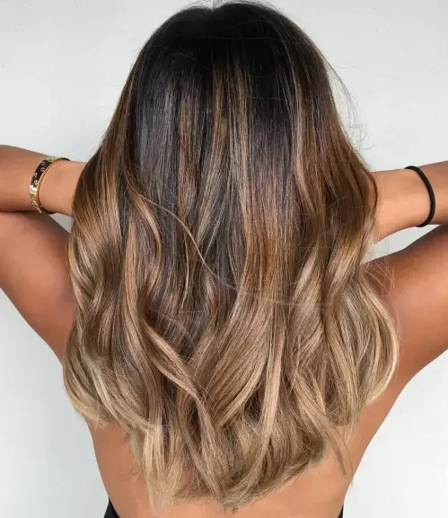 Bronde Curved Waves With Ash Fade