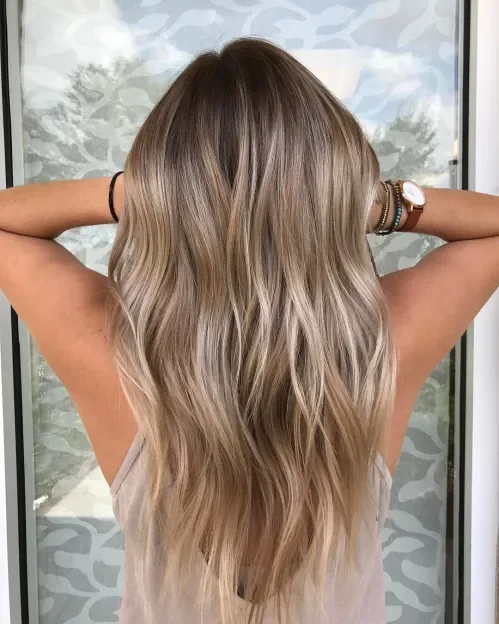 Ash Blonde Curtain Wave Layers