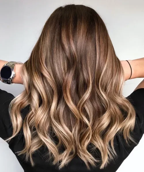 Golden Bronde Waves Lob Length