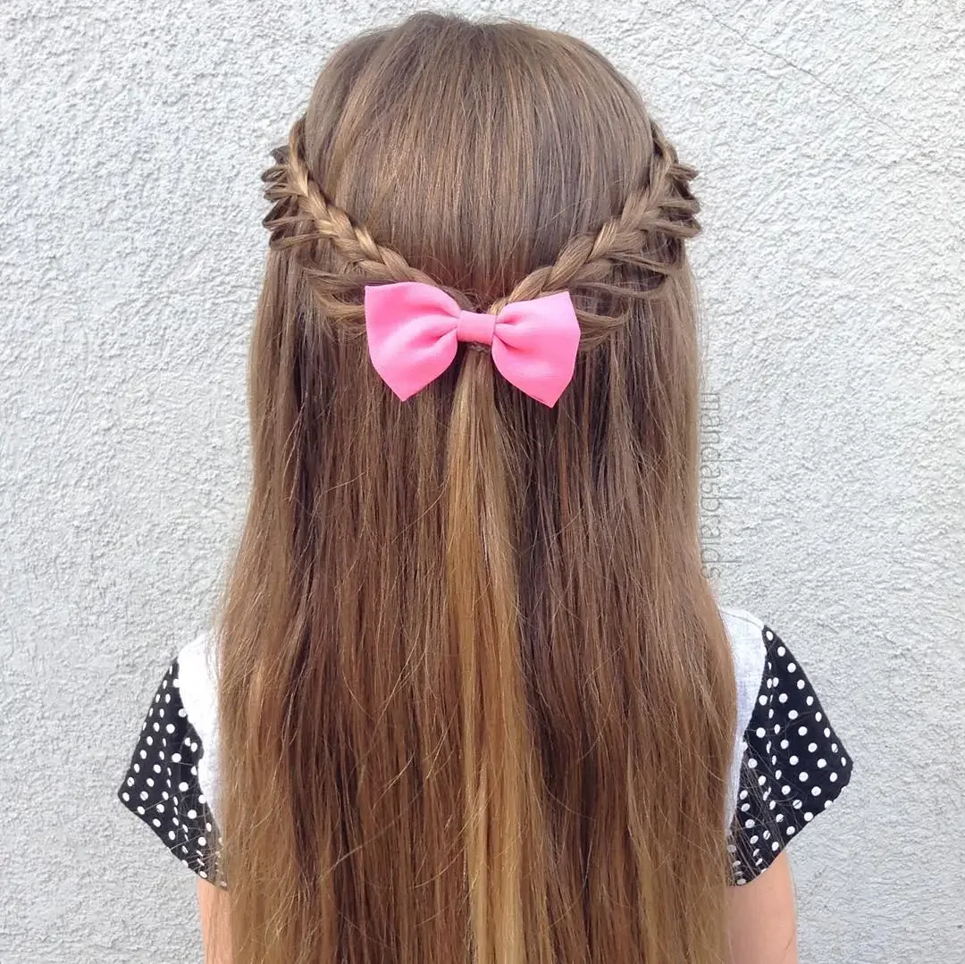 Rose-Petal Bow Back Bow Braid