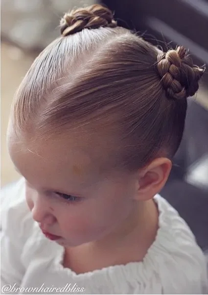 Sleek Double Braided Buns