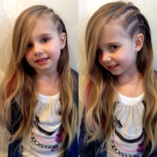 Side Braids With Bright Clip Accent