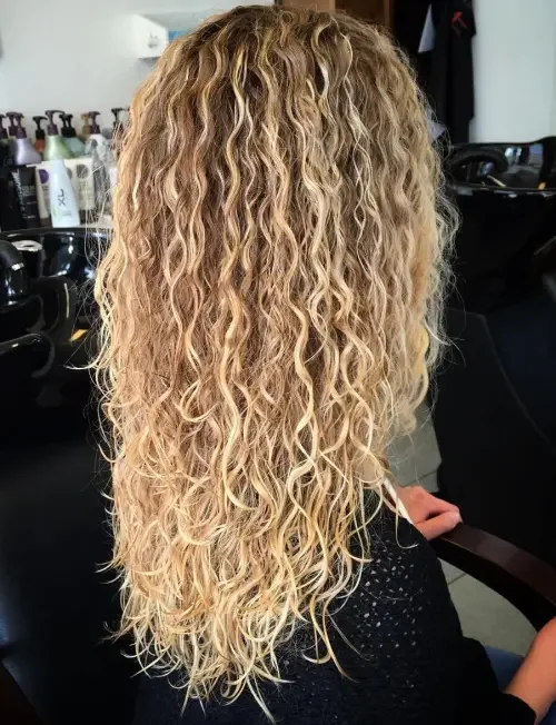 Long Golden Beachy Curls