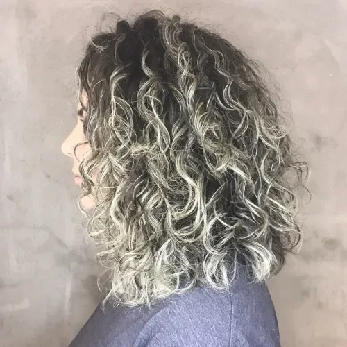 Silver Highlighted Permed Lob