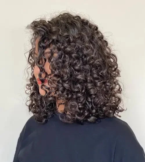 Dramatic Curl Volume Mid Bob