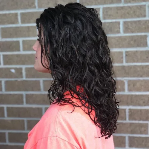 Loose Curls In Dark Lob