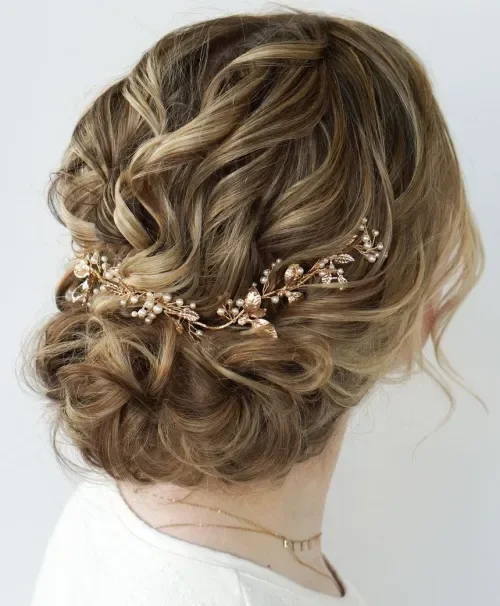 Tousled Curly Bob With Adornments