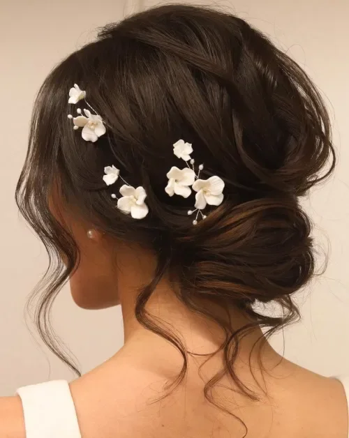 Side-Parted Dark Waves With Flowers