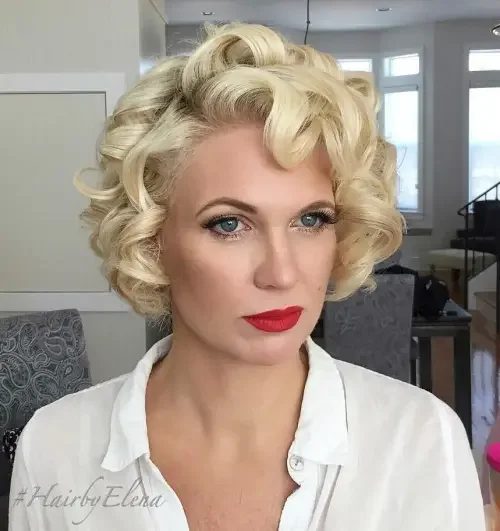 Vintage Short Curls With Shine