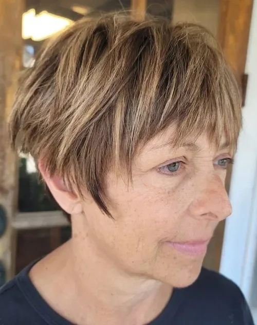 Choppy Walnut Brown Pixie