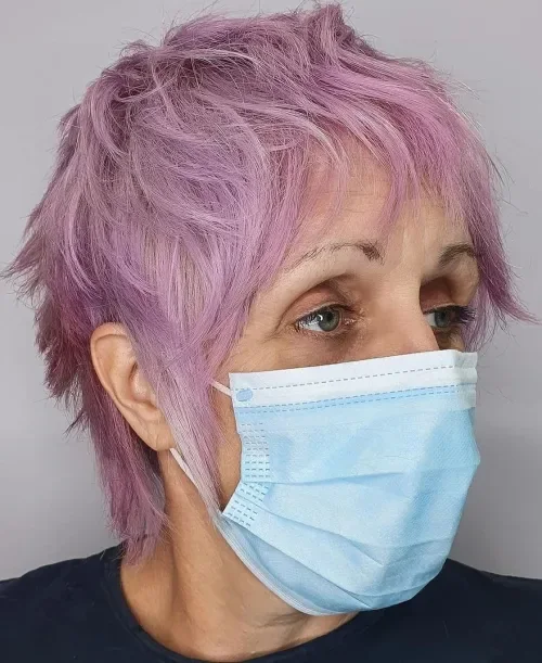 Lilac Purple Tousled Pixie