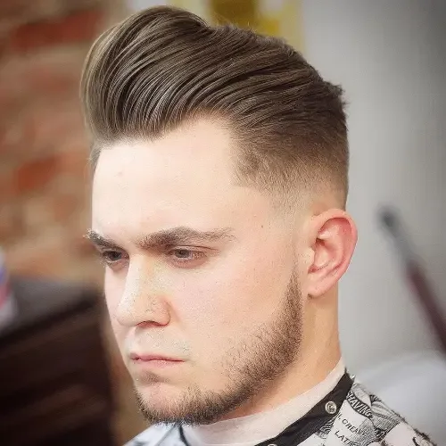 Brush Back Volumized Pompadour