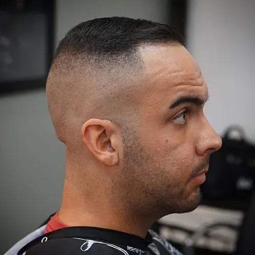Clean Bald Fade With Short Top