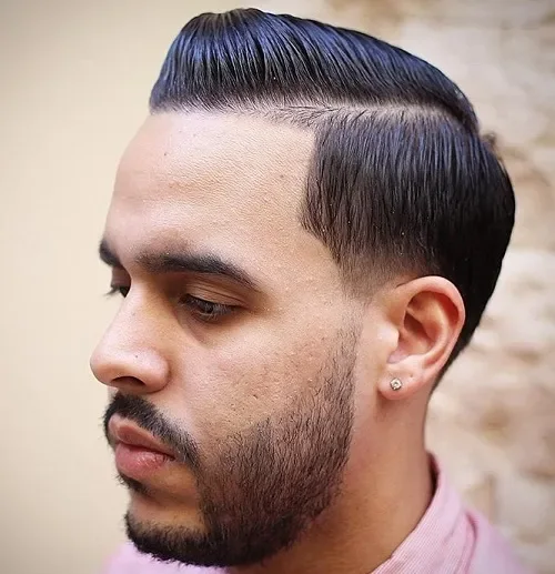 Sleek Comb Over With Side Part