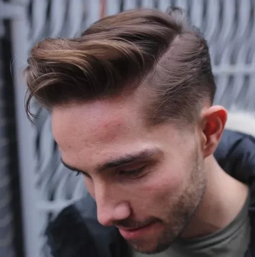 Side-Parted Comb Over Fade