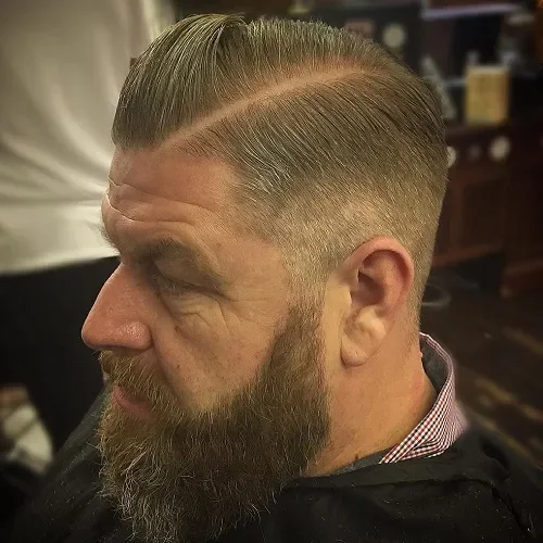 Side-Swept Textured Top Fade