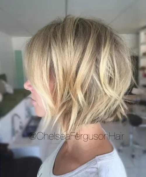 Tousled Piecey Bob Waves