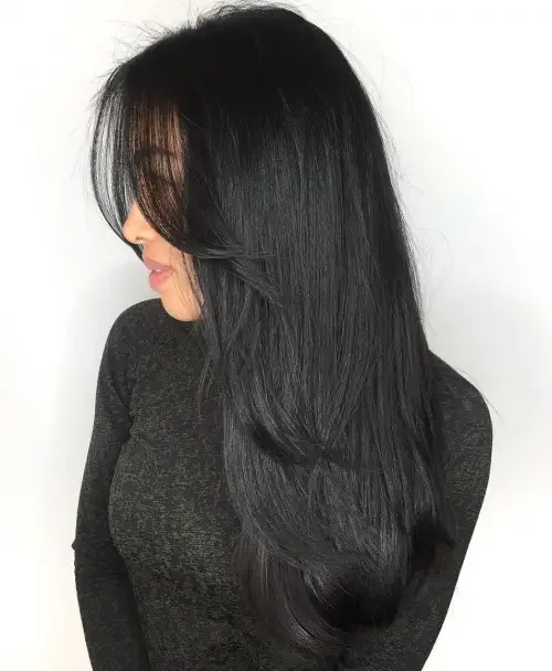 Straight Long Bangs With Layers