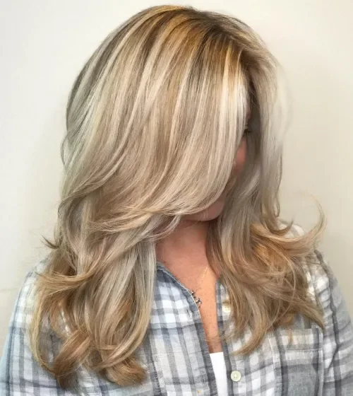 Honey Blonde Layered Cascade