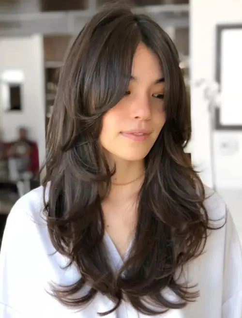 Long A-Line Layered Haircut