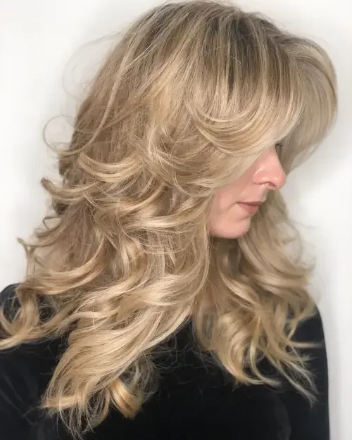 Flipped Curls Long Layered Hair