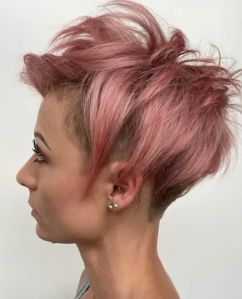 Rose Gold Undercut Pixie