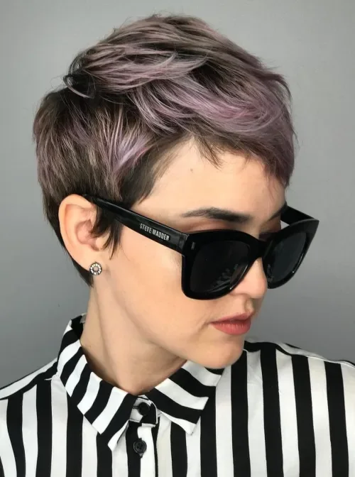 Frosted Mauve Highlight Pixie