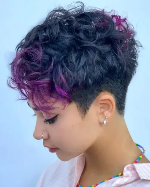 Chunky Magenta Streak Pixie
