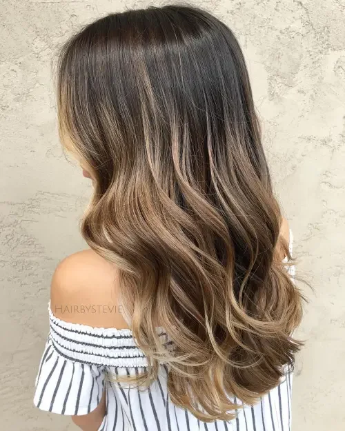 Caramel Backwash Balayage Waves