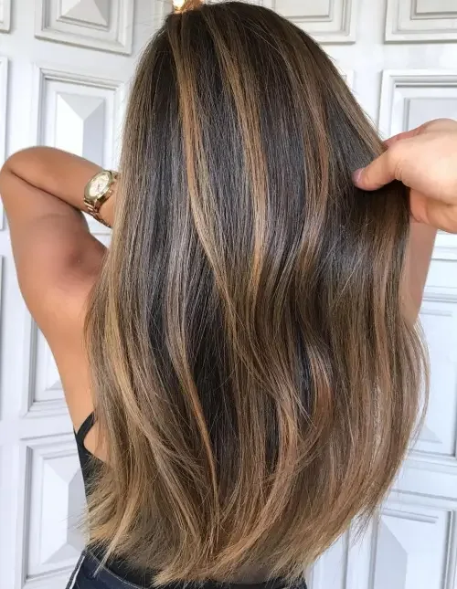 Straight Dark Roots To Bronde Melt